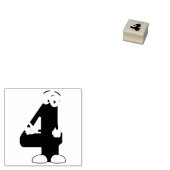 Nummer vier rubberstempel (Gestempeld)