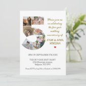 Nummer Vijf Custom Photo Wedding Jubileum Kaart (Staand voorkant)