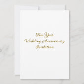 Nummer Vijf Custom Photo Wedding Jubileum Kaart (Achterkant)