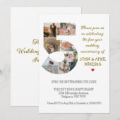 Nummer Vijf Custom Photo Wedding Jubileum Kaart (Voorkant / Achterkant)