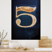  nummer vijf poster (Keuken)