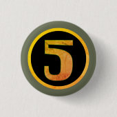 nummer vijf ronde button 3,2 cm (Voorkant)