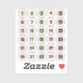 Nummer voor maandplanner sticker (Vel)