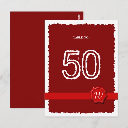 Nummer waszegel briefkaart (Voorkant / Achterkant)