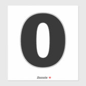 Nummer Zero Black en White Sticker (Vel)