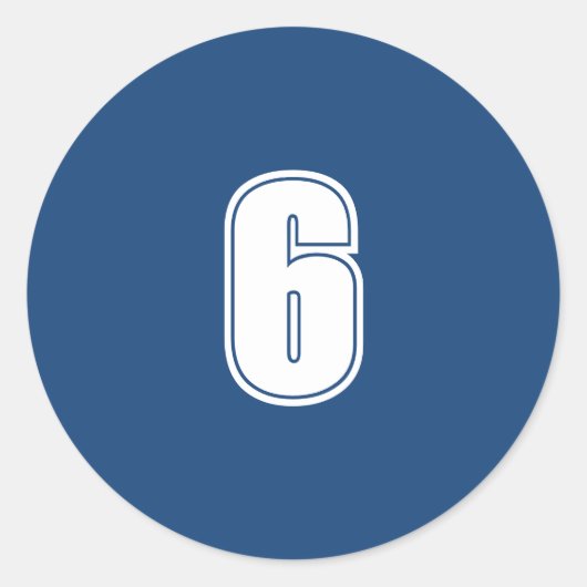 Nummer zes planning benodigdheden eenvoudig 6 mari ronde sticker (Voorkant)