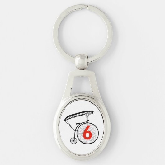 Nummer zes sleutelhanger (Voorkant)