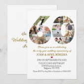 Nummer Zestig Custom Photo Wedding Jubileum Kaart (Voorkant / Achterkant)