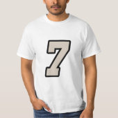 Nummer zeven 7 t-shirt (Voorkant)
