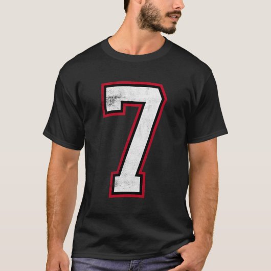 Nummer zeven 7 t-shirt (Voorkant)