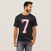 Nummer zeven 7 t-shirt (Voorkant volledig)