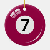 Nummer zeven-kaneelwerende balkkanonnen - dubbelzi keramisch ornament (Achterkant)