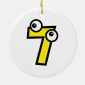 Nummer zeven keramisch ornament (Achterkant)