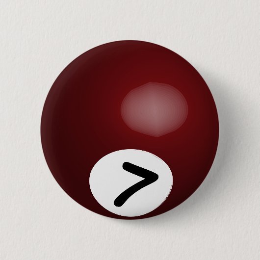 Nummer Zeven Pool Ball Button (Voorkant)