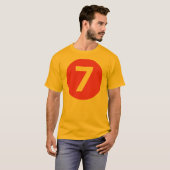 Nummer zeven rood t-shirt (Voorkant volledig)
