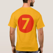Nummer zeven rood t-shirt (Achterkant)