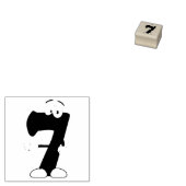 Nummer zeven rubberstempel (Gestempeld)