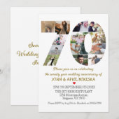 Nummer zeventig aangepaste foto bruiloft Jubileum Kaart (Voorkant / Achterkant)