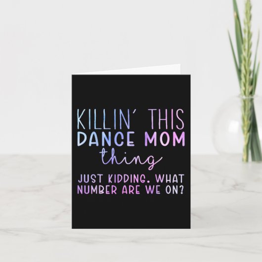 Nummer zijn we op Fun Dance Mam Dancing Moederdag Kaart (Voorkant)