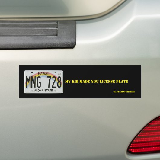 nummerbord bumpersticker (Op auto)