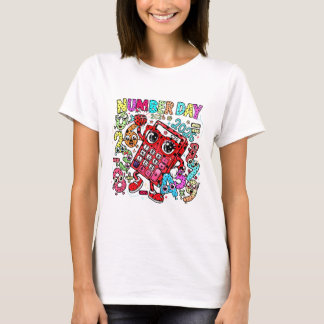 Nummerdag 2026 Kleurrijk Wiskunde T-shirt voor Doc