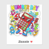 Nummerdag 2026 Wiskunde Sticker voor Kinderen UK S (Vel)