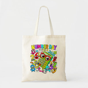 Nummerdag Boodschappentas   Kleurrijke Wiskunde Nu Tote Bag