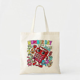Nummerdag Boodschappentas | Leuke Wiskunde Nummers Tote Bag
