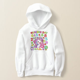 Nummerdag Eenhoorn Wiskunde Nummers Hoodie