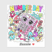 Nummerdag Rekenmachine Sticker voor Kinderen UK Sc (Vel)