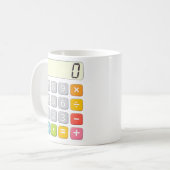 Nummerdag Rekenmachine Wiskunde Ontwerp voor Kinde Koffiemok (Voorkant links)