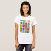 Nummerdag Wiskunde Iconen Rekenmachine T-shirt (Voorkant volledig)