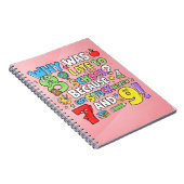 Nummerdag Wiskunde Notitieboek | Grappige Cijfersg (Rechterzijde)