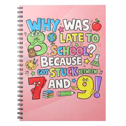 Nummerdag Wiskunde Notitieboek | Grappige Cijfersg (Voorkant)