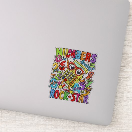 Nummerdag Wiskunde Sticker voor Kinderen UK Klaslo (Detail)