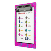 Nummerleren voor kinderen mini klembord (Angled2)
