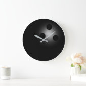Nummerloze Black Bowling Ball-wandklok Grote Klok (Huis)