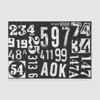 Nummerpapier voor meubelversnijding en collage tissuepapier