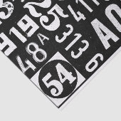 Nummerpapier voor meubelversnijding en collage tissuepapier (Detail)