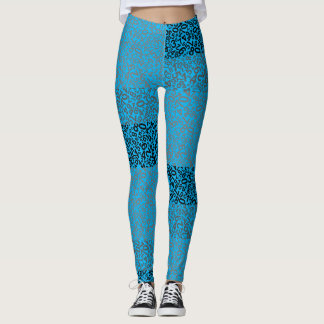 Nummerpatroon 01 met lichtblauwe achtergrond leggings