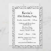Nummerpatroon: 85-cool: Birthday Party Black/White Kaart (Voorkant)