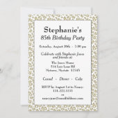 Nummerpatroon 85-koel-verjaardagsfeestdag Gold/wit Kaart (Voorkant)