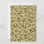Nummerpatroon 85-koel-verjaardagsfeestdag Gold/zwa Kaart (Achterkant)