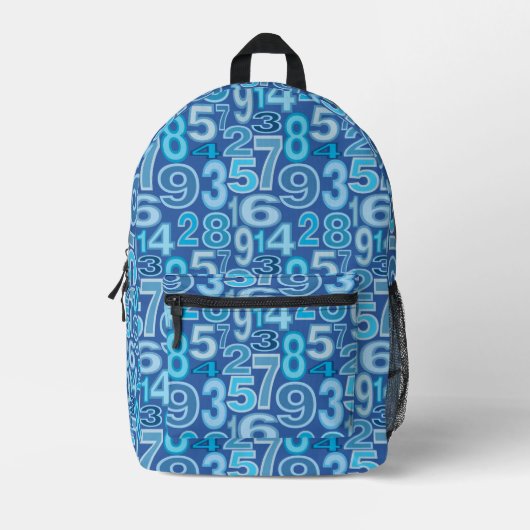 Nummerpatroon Bedrukte Rugzak (Voorkant)