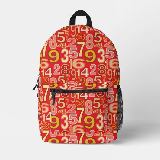 Nummerpatroon Bedrukte Rugzak (Voorkant)