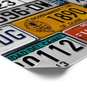 Nummerplaat poster (Hoek)