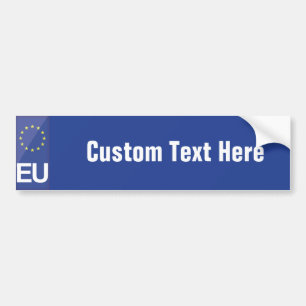 nummerplaat van de Europese Unie Bumpersticker