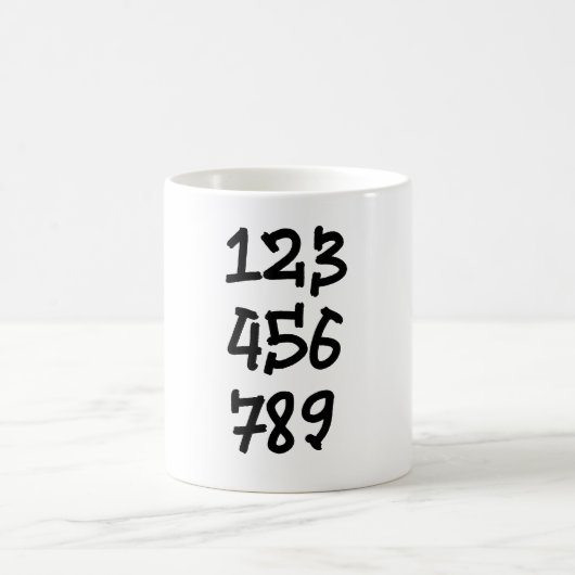 Nummers 123456789 koffiemok (Center)
