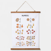 Nummers 1 - 10 in Herfst Esthetisch Kinder Educati Hangend Wandkleed (Voorkant)