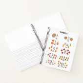 Nummers 1 - 10 in herfst esthetische kindercollect notitieboek (Binnen)